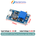 DC-DC Step-Up Power Module Micro TYPE-C USB Input Voltage Converter 2A Boost Pressure Plate Adjustable SX1308 MT3608 For Arduino. 