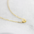 A-Z Heart Shape Pendant Necklace - Stainless Steel - Initial Letter Necklace. 