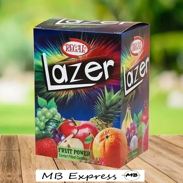 Lazer Fruit Centrer Filled Candies 120 Pcs