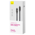 Baseus 240W Tungsten Gold Type-C to Type-C Fast Charging Data Cable, with Data Transfer Speed 480Mbps. 