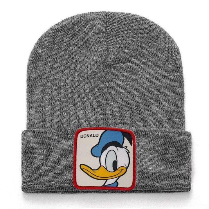 High Quality Brand Anime Cartoon Beanie Cotton Casual Beanies for Men Women Warm Knitted Winter Hat Fashion Solid Unisex Cap