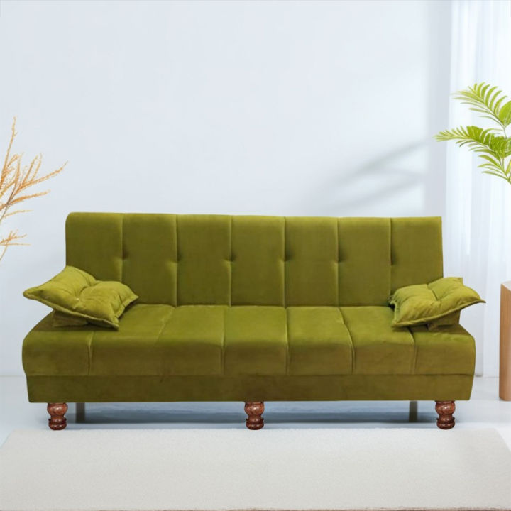 Sofa Combed Apple Green 3 Seater Stylish  Design Colour Can be Customised {{ Special offer }}