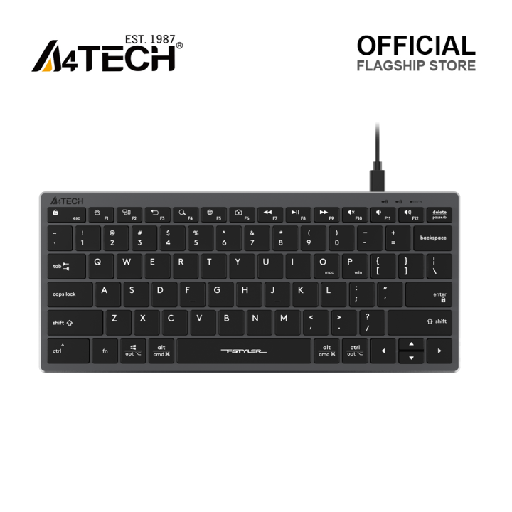 A4tech%20Fstyler%20FX51%20Scissor%20Switch%20Compact%20Wired%20Keyboard%20-%20Detachable%20USB%20C%20Cable%20-%20Portable%20-%20Thin%20&%20Lightweight%20-%20Ultra%20Slim%20Keycaps%20-%20Multimedia%20FN%20Keys%20-%20For%20PC/Laptop/Mac%20-%20Image%203