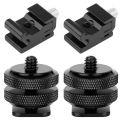 2Pcs Flash Hot Shoe Mount Adapter to 1/4 Inch Thread with 4 Pack Camera Combo Pack Hot Shoe Mount Adapter. 