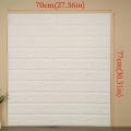 3D Foam Brick Wall Sticker - Waterproof, Soft, DIY Self-Adhesive, 27x30 Inches. 