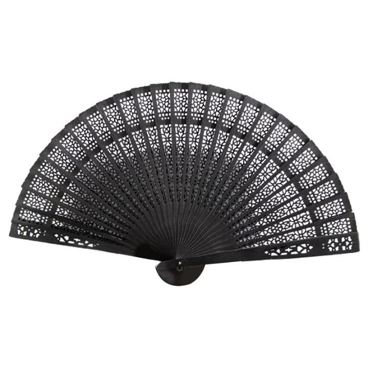 Folding Hand Fan Hollow Carving Chinese Fan Vintage Hand Fans Handmade Fan Crafts For Photo Props Bridal Showers Wedding Guests