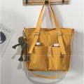 ◙✒ In Stock! Waterproof bag large-capacity canvas bag female Korean student one-shoulder big bag school bag college style. 