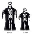 【Nice Day Toy Findings Store】（NEW）NYT Lala Skull Skeleton Ghost Cosplay Halloween Dress+Devil （Place an order and let me know if it's a children's adult style）Mask+Gloves. 