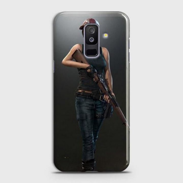 Samsung A6 Plus - 2018 Cover Pubg Female character Hard Cover- Design 1 Case