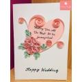Happy Wedding Card Wishing Card Greeting Card Hand-made Customised Card. 