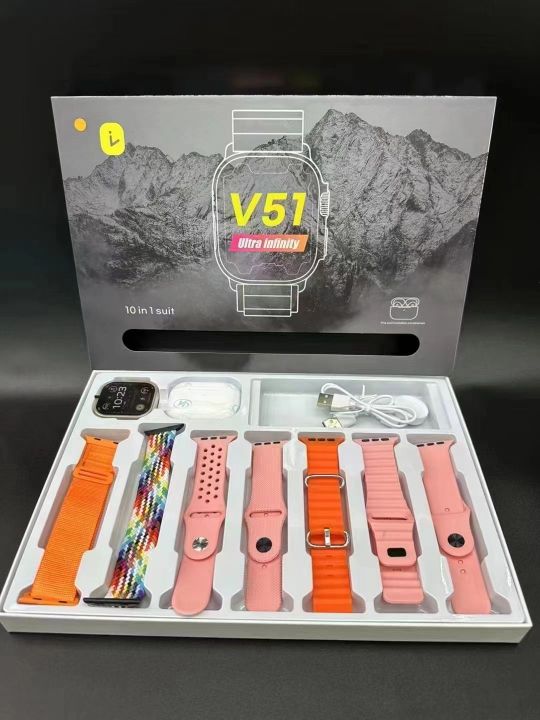 V51 10in1 Suit Smart Watch with Airpods/ T800,T900,T500 ULTRA  /I8,I9PRO MAX