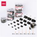 【DIV MALL】Deli pcs/set black clip big/medium/small size file office and business dovetail clip binder clip/clamp. 