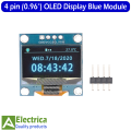 4 pin Original 0.96'' Blue OLED IIC Serial OLED Display Module 128X64 I2C SSD1306 12864 LCD Screen Board For Arduino by Electrica. 