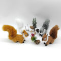 Squirrel Model Faux Fur Realistic Cute Rodent Miniature Figurine Ornament Handicraft Mini Fake Squirrel Statue Figurine Ornament Birthday Gift. 