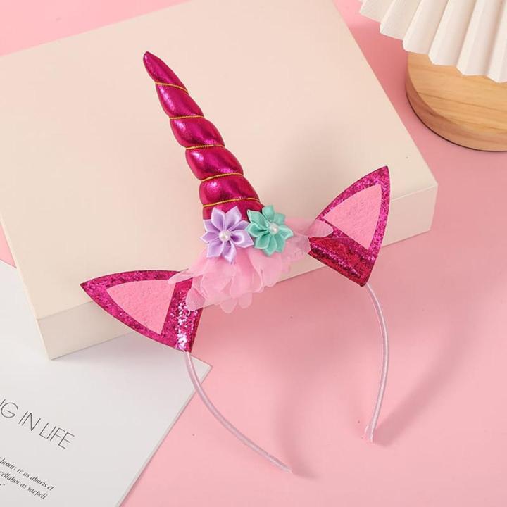 Shiny Cutest Unicorn Hair Band Birthday Headband Perfect Unicorn Theme Birthday Party Supplies, 1Pcs