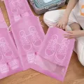 Pack of 12 - Travel Shoes Storage bag with clear window non-woven with PVC Bag. 