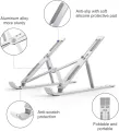Metal Laptop Stand Portable Metal Folding Adjustable Laptop Stand. 