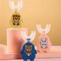 U-Shaped Toothbrush Four Bears Full Coverage Large Soft Silicone Brush Head Full Mouth Toothbrush for Children. 