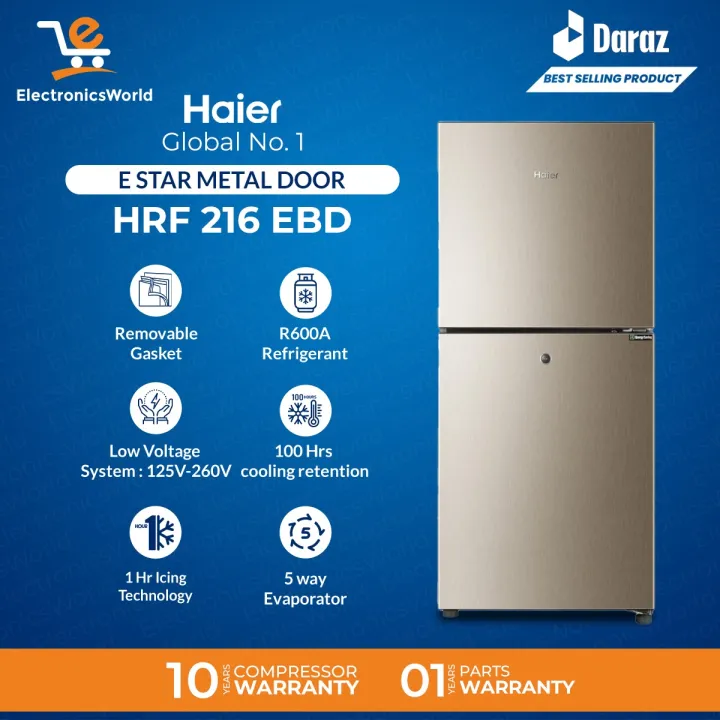 Haier%20Refrigerator%2007%20Cu%20Ft/E-Star%20Series/%20HRF-216%20EBD(Deepest%20Freeze%20+Direct%20Cool+%201%20Hour%20Icing%20Technology%20+%20Metal%20Door)%20Refrigerator/%2010%20Years%20Warranty.%20-%20Image%204
