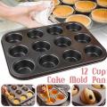 12 Cupcake Muffin Baking Tray Non-Stick Mould. 