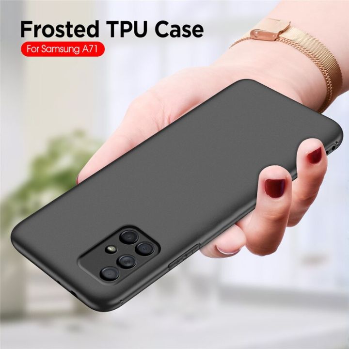 Samsung%20Galaxy%20A51%20Soft%20Silicon%20Matte%20Back%20Cover%20Protective%20Phone%20Case,%20Black%20-%20Image%206