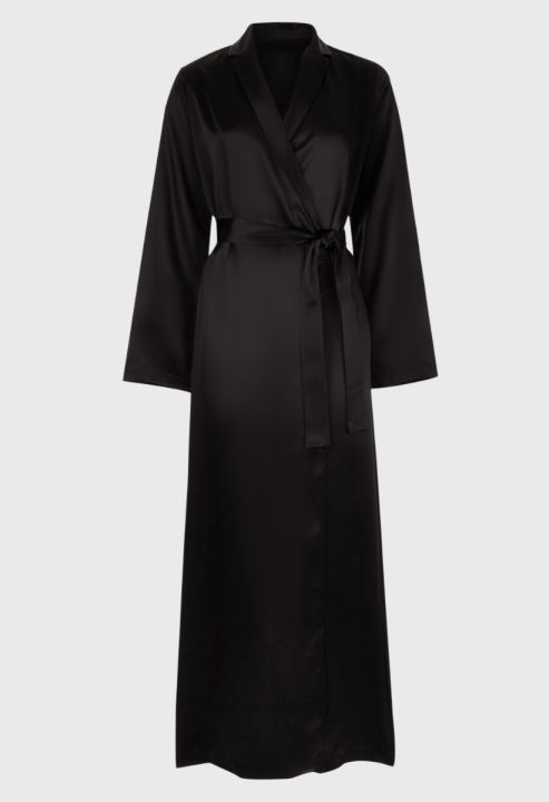 Pure%20Korean%20Satin%20Silk%20Night%20Robe%20-%20Elegant,%20Breathable,%20Black,%20Matching%20Belt%20-%20Image%202