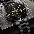 GENEVA Men's Fashion Watches Stainless Steel Classic Analog Quartz Watch Man Clock Automatic Date Waterproof Sport Watch For Men. 