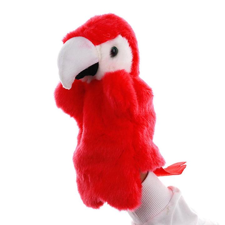 Yfashion Cartoon Parrot Hand Puppet Cute Bird l oy Storytelling Prop ldren ift Kindergarten eaching ool Height:27cm