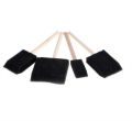 5 pcs/set Wooden Handle Foam Sponge Brush For Art Painting Graffiti Dust Cleaning Painting Tool Drawing Toys. 