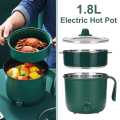 Multi-function Portable Electric Cooker - Egg Steamer - Noodle Pot - Mini Rice Cooker - Electric Kettle - Stainless Steel Mini Cooker - Electric Cooker Pan - Double Layer Non-Stick Pan For Kitchen - 2 Pots - Multi Color Cooker. 