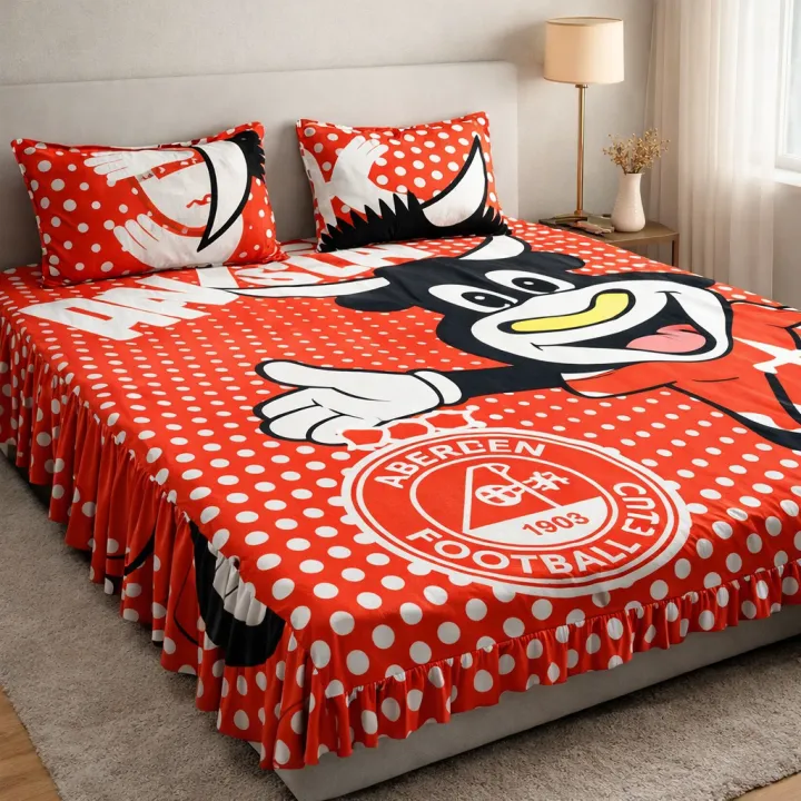 Cotton Frill Bedsheet King Size – 100% Pure Cotton Two-Sided Frill ...