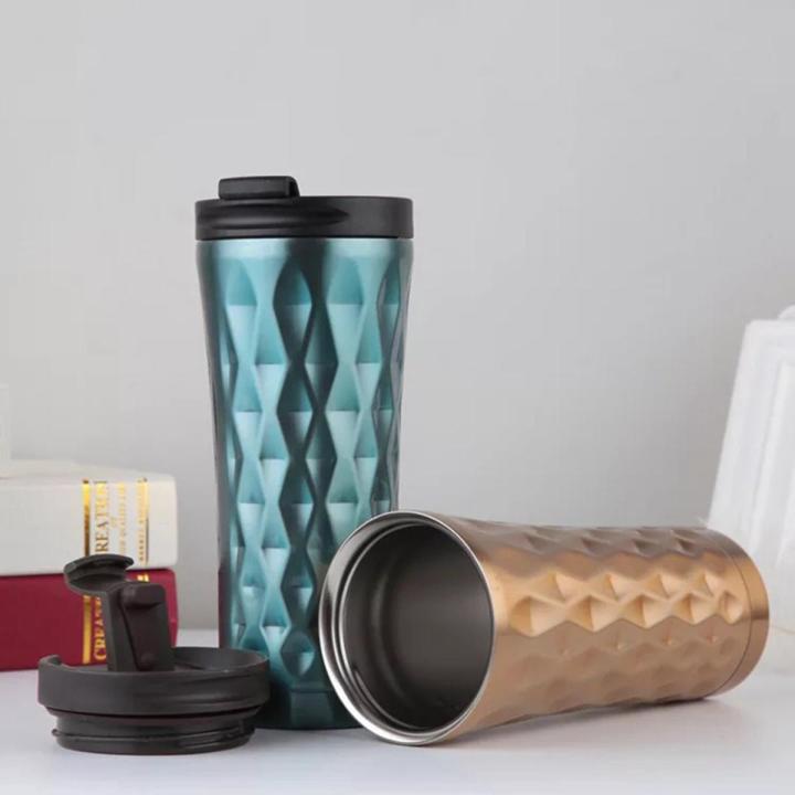 500Ml Double Wall Stainless Steel Car Coffee Mug Heat Preservation Cup Coffee Tea Mug Thermo Water Bottle
