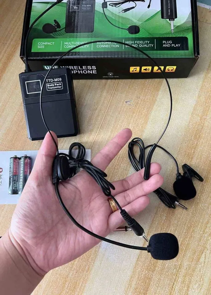 TTD M09 UHF wireless headset microphone for portable speaker