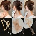 Metal Hairpin Female Beauty Hair Claw Large Shark Clip Hair Catch Headdress Pearl Hair Clip Elegant Hair Accessories. 