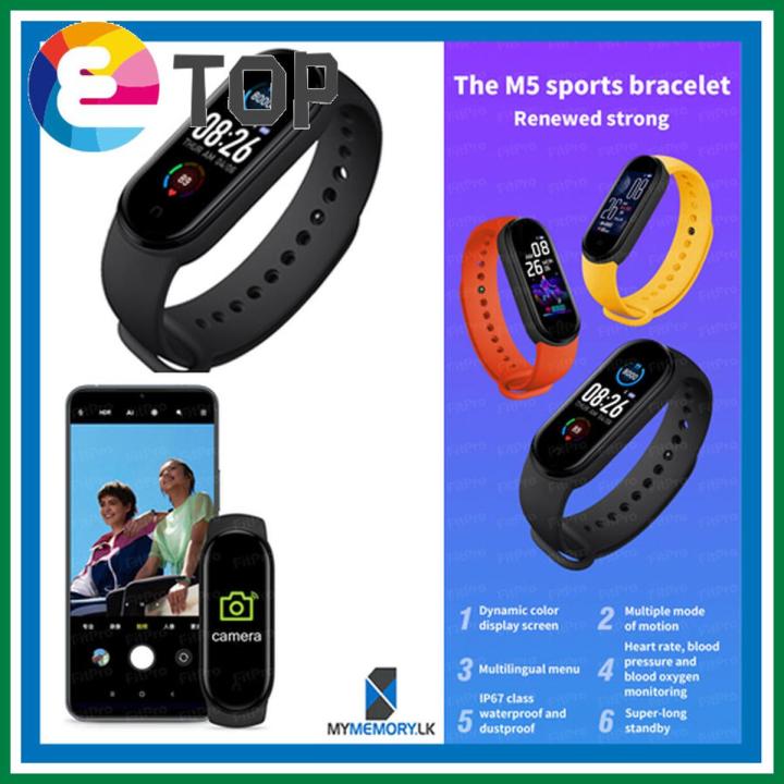 M5 Smart Watch - Touch Screen Bluetooth IP67 Waterproof Sleep Heart Rate Blood Pressure Monitor Wristband Bracelet Sports Watches Band Smartwatch Fitness for Android IOS