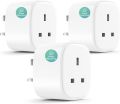 Meross Smart Plug with Energy Monitor Wi-Fi Outlet Work with Alexa Echo, Google Home, Smart Socket No Hub Required 13A (3-Pack). 
