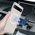 For Google Pixel 6a MagSafe Clear Acrylic PC Hybrid TPU Phone Case. 