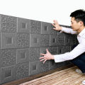 [1 PCS] 3D Wall Panels PE Foam Wall Panels Self-Adhesive Flower Design Peel and Stick 70x70cm. 