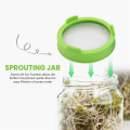 4 Pack Plastic Sprout Lids with Stainless Steel Screen for Mason Jars. 
