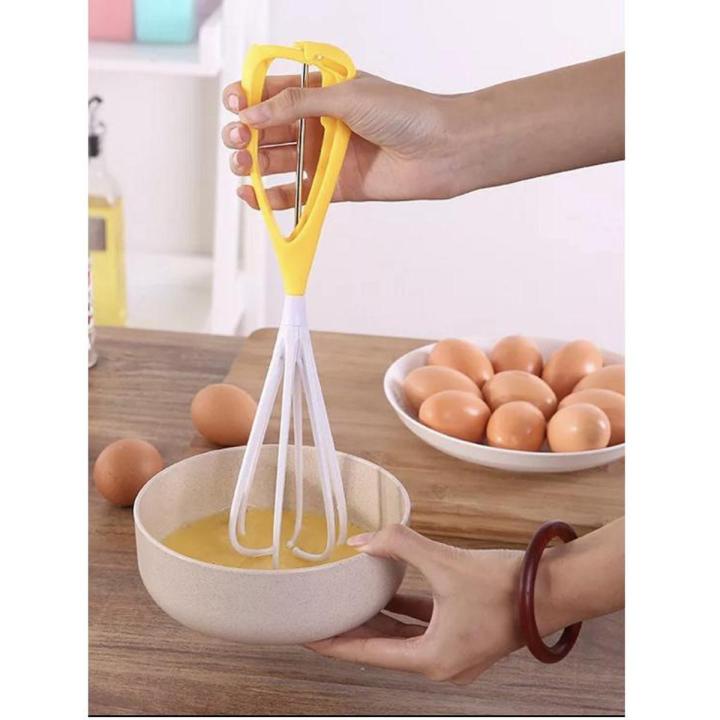 Hand Mixer Beater Single Handed Mechanical Whisk Egg Beater