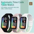 Automatic Time Code Table Watch Children Watch Led Digital Chinese English Day Display Touch Screen Clear Dial Adjustable Strap Kids Wristband. 