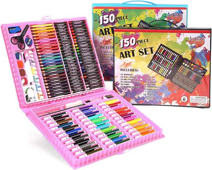 Colouring Kit, 150 Pcs Colour Box Set, Kids Colouring Kit, Multifunctional Colour Box,colour kit for kids Best Quality colour art