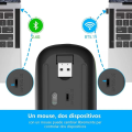 Wireless Mouse Gaming Mouse Backlight USB Compatible RGB Rechargeable Mice Silent Backlit Ergonomic Gaming Mouse for Laptop PC. 