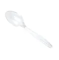 Disposable Spoons Transparent Plastic Spoons - Pack of 100. 