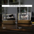 Night Light Led Name Plate, Acrylic LED Desk Name Plate, Desk Plate. GT006. 