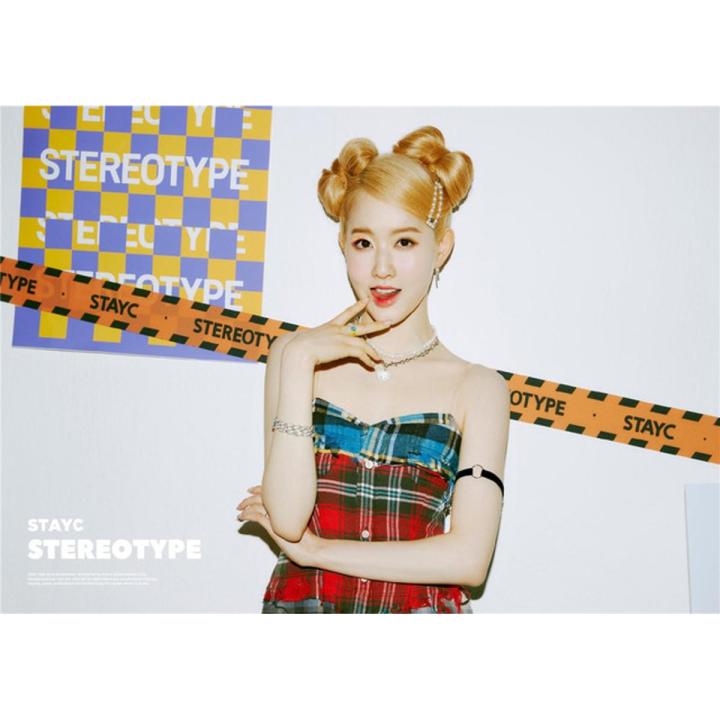 KPOP STAYC New Album STEREOTYPE Poster Sticker Sumin Seeun Yoon J Sieun Isa Photos Fans Gifts New wall stickers