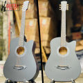 Matte Black Acoustic Guitar With Accessories. 