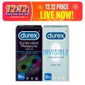Durex Condoms Fun Bundle - Extended Pleasure 12 Pcs + Invisible 12 Pcs. 