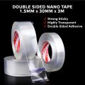 Mileqi 1.5MM (T) x 30MM (W) x 3M (L) High Quality Double Sided Nano Tape. 