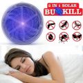 Solar Powered 2in1 Buzz UV Lamp Light Fly Insect Bug Mosquito Kill Zapper Killer. 